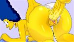  anus ass doggy_position erect_penis evilweazel_(artist) marge_simpson nude panties_aside pussy_juice shaved_pussy sideboob the_simpsons thighs vaginal 