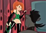  breasts corset erect_nipples gloves kim_possible kimberly_ann_possible pvc shaved_pussy stockings thighs 