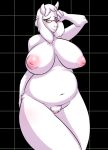  1girl anthro areola belly big_breasts boss_monster breasts caprine erect_nipples furry goat huge_breasts mammal mature_female midriff navel nipples nude pubic_hair pussy slightly_chubby toriel undertale video_games wckd 