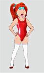  family_guy hands_on_hips lois_griffin stockings swimsuit thighs tongue_out 