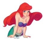belly chrissabug_(artist) disney navel princess_ariel red_hair teen the_little_mermaid