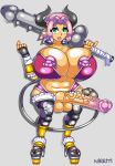  big_breasts breasts club futanari intersex minotaur monster_girl naruto nipples nirriti sakura_haruno weapon 
