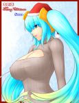  big_breasts breasts christmas cleavage keyhole_sweater league_of_legends ryu_seung ryu_seung_(artist) santa_hat sona sweater tsuki_riven tsuki_riven_(artist) 