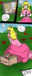  big_breasts breasts comic eente mushrooms_(comic) princess_daisy princess_peach princess_rosalina super_mario_bros. super_mario_galaxy yuri 