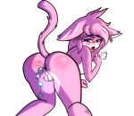 aeris_(vg_cats) anal_beads breasts feline feline_humanoid furry pink_fur pussy solo vg_cats webcomic