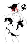  1girl areolae bare_shoulders big_breasts blue_eyes blush breasts covering covering_breasts doronjo erect_nipples female_only frown gloves huge_breasts lipstick long_hair makeup mask monochrome navel nipples noise_(pixiv22604) noise_(tsuzuki) nude partially_colored sad sketch skull solo_female tatsunoko_production thigh_gap time_bokan_(series) torn_clothes yatterman 