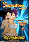 2_girls 2girls amy_wong big_breasts comic cover crossover futurama the_simpsons turanga_leela