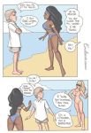  beach bikini comic comics dark_skin endart genie lamp pages spank spanked spanking story 