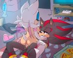  1boy 1girl anthro anus ass bat bedroom big_breasts bouncing_breasts breasts cowgirl_position duo female fur furry gif hedgehog krazyelf male male/female mammal multicolored_fur penetration pussy_juice red_eyes rodent rouge_the_bat sega shadow_the_hedgehog sonic_(series) vaginal vaginal_penetration video_games wings 