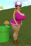  ass big_ass big_breasts breasts cleavage super_mario_bros. thefoxxx toadette 