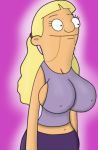  big_breasts blonde_hair bob&#039;s_burgers breasts courtney_wheeler fatandboobies hair purple_shirt 