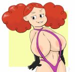  big_breasts bikini breasts gloves godalmite hair huge_breasts powerpuff_girls princess_morbucks red_hair 