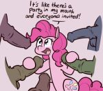 ! 1girl 2016 animal_genitalia animal_penis cutie_mark dialogue disembodied_penis earth_pony english_text equine equine_penis erection eyelashes feral friendship_is_magic group group_sex hair hoofjob horse male male/female mammal multiple_penises my_little_pony open_mouth penis pink_hair pinkie_pie_(mlp) pony sex simple_background solo_focus testicles text tongue whatsapokemon