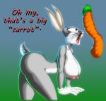 anthro big_breasts breasts bugs_bunny carrot crossgender food furry lagomorph looney_tunes mammal omegabrush penis rabbit testicles vegetable warner_brothers