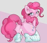  1girl 1girl after_sex anthro ass breasts clothed clothing cum cum_in_ass cum_inside cutie_mark equine friendship_is_magic furry horse jailbait_knight kneel legwear looking_back mammal my_little_pony pinkie_pie_(mlp) pony pussy socks 
