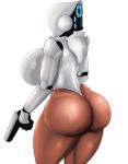  1girl ass big_ass female leotard makarimorph robot sideboob 