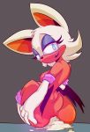  1girl anthro ass bat boots breasts clothed clothing cum cum_in_ass cum_inside excessive_cum footwear furry gloves half-closed_eyes jailbait_knight looking_back mammal nipples rouge_the_bat sega spread_butt spreading video_games wings 