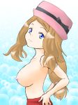  artist_request big_breasts breasts pokemon pokemon_xy porkyman serena topless 