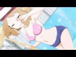  bikini bra breasts jean_shorts pokemon pokemon_xy pool poolside serena serena_(pokemon) sickboyrawrs swimsuit youtube 