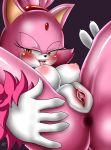  1girl 1girl 2016 andersonicth anthro areola big_breasts blaze_the_cat breasts cat english_text erect_nipples feline furry mammal nipples nude pussy sega text 