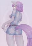  1girl 1girl 2014 anthro anthrofied ass blush breasts clothed clothing earth_pony equine friendship_is_magic fur furry green_eyes hair horse lonelycross long_hair looking_at_viewer mammal maud_pie_(mlp) my_little_pony pony purple_hair translucent transparent_clothing wet 