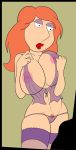  breasts crocsxtoons_(artist) family_guy hair_down huge_breasts lipstick lois_griffin makeup negligee nipples panties pubic_hair pussy see_through semi_nude stockings 