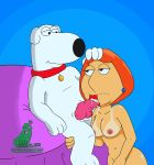  breasts brian_griffin cum family_guy fellatio lois_griffin oral penis 