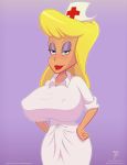 animaniacs big_breasts breasts bulge futanari hello_nurse intersex nipples nurse nurse_cap nurse_uniform prominence wet