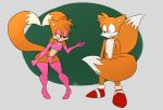  anthro arm_length_gloves boots canine clothing erection footwear fox furry girly gloves heart legwear mammal miles_&quot;tails&quot;_prower multi_tail penis pranky pranky_(artist) sega shirt tank_top thigh_high_boots 