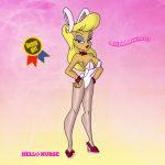 1girl animaniacs atlasmaximus big_breasts breasts bunny_ears bunny_girl bunny_tail bunnysuit cleavage female_only hello_nurse solo_female