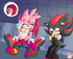  1girl 2016 absurd_res amy_rose anthro areola breasts echidna erect_nipples erection furry group hedgehog highres knuckles_the_echidna male mammal monotreme nipples nude penetration penis pussy sega senshion sex shadow_the_hedgehog testicles vaginal vaginal_penetration 