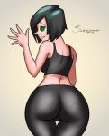  ass big_breasts breasts coraline female large_ass looking_at_viewer looking_back milf other_mother round_ass samberg solo sports_bra yoga_pants 