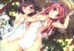  2girls anime breasts ecchi multiple_girls nude towel twitter 