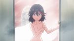  10s anime bathroom breasts covering_breasts ecchi hand_bra kill_la_kill matoi_ryuuko nude screenshot standing 