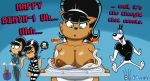  1girl 2016 anthro apron areola big_breasts black_hair blu3danny blue_eyes breasts brown_fur cake canine cat cleavage clothed clothing daughter dog dudley_puppy english_text feline food fur furry green_eyes hair huge_breasts katty_katswell kitty_katswell male mammal mature_male milf mrs._katswell multicolored_fur multicolored_hair nickelodeon nipples open_mouth parent saliva surprise t.u.f.f._puppy tan_fur text tongue tongue_out wardrobe_malfunction white_hair 