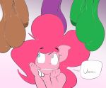  1girl 2016 anthro anthrofied disembodied_penis earth_pony equine friendship_is_magic furry group hair horse long_hair male male/female mammal my_little_pony nude penis pinkie_pie pony saggy_balls sanders testicles 