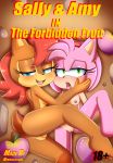  2girls amy_rose animal_ears anus ass blue_eyes blush breasts brown_hair cute furry green_eyes hair hearlesssoul looking_at_viewer multiple_girls nipples nude open_mouth pink_hair pussy sally_acorn short_hair smile sonic_(series) tail the_forbidden_fruit_(sonic_comic) 