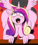  1girl all_fours americananomaly_(artist) anthro ass big_ass blush breasts doggy_position friendship_is_magic from_behind_position furry huge_ass male my_little_pony nipples open_mouth princess_cadance sex sweat 