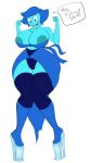 1girl areola big_breasts blue_eyes blue_hair blue_skin boots breasts busty cartoon_network cleavage dress erect_nipples high_heels huge_ass huge_breasts knees_together_feet_apart lapis_lazuli lapis_lazuli_(steven_universe) looking_down mightycock nipples open_mouth platform_footwear short_hair steven_universe teeth thick_thighs thighhighs thighs tongue voluptuous wide_hips