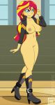  big_ass boots breasts friendship_is_magic jacket my_little_pony nipples pussy standing sunset_shimmer walking 