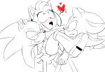  1girl 2boys amy_rose animal_ears blush breasts double_penetration furry hair hearlesssoul multiple_boys nipples open_mouth penis pussy sex shadow_the_hedgehog short_hair sonic_(series) sonic_the_hedgehog tail tongue 