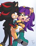  1girl 2016 anal anal_penetration anthro anus archie_comics areola ass big_breasts breasts duo erect_nipples erection furry hedgehog male mammal mina_mongoose mongoose nipples nude penetration penis pussy sega sex shadow_the_hedgehog sonic_(series) sonic_the_hedgehog_(series) testicles the_other_half 