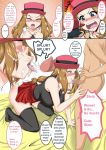  ash_ketchum ass big_ass clothed_female_nude_male comic cum cum_in_mouth fellatio nude oral panties pokemon pokemon_xy 