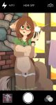  1girl anthro big_ears blush bracelet breasts brown_fur brown_hair camera_view canine cellphone clothed clothing corsac_fox eyewear fluffy_tail fox freckles freckles_on_breasts fur furry glasses gothbunnyboy green_eyes hair inside jewelry ketzio11 long_hair long_tail lotus_(character) mammal multicolored_fur necklace nipples panties panties_down pants_down partially_clothed phone pussy raised_shirt selfpic shy two_tone_fur underwear 