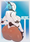  1girl ass cyborg_(designation) dark-skinned_female dark_skin dat_ass gun haydee haydee_(game) robot weapon 