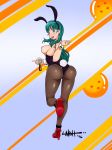  ass big_ass big_breasts blue_eyes blue_hair breasts bulma bulma* bulma_brief bulma_briefs bunny_bulma bunny_ears bunny_girl bunny_tail bunnysuit dragon_ball dragon_ball_(object) dragon_ball_z l47sh looking_at_viewer looking_back nipples smile 