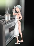 1girl apron breasts cooking female_only kitchen kyder metal_gear metal_gear_rising metal_gear_solid naked_apron nude sunny_gurlukovich