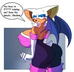  1girl 1girl anthro ass bat big_ass big_breasts breasts clothing english_text furry huge_breasts mammal rouge_the_bat sega supersonicrulaa text tight_clothing 