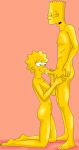  ass bart_simpson breasts cum evilweazel_(artist) fellatio incest lisa_simpson nude oral penis the_simpsons yellow_skin 