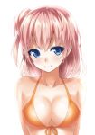  anime bikini bra breasts ecchi looking_at_viewer orange_bra twitter 